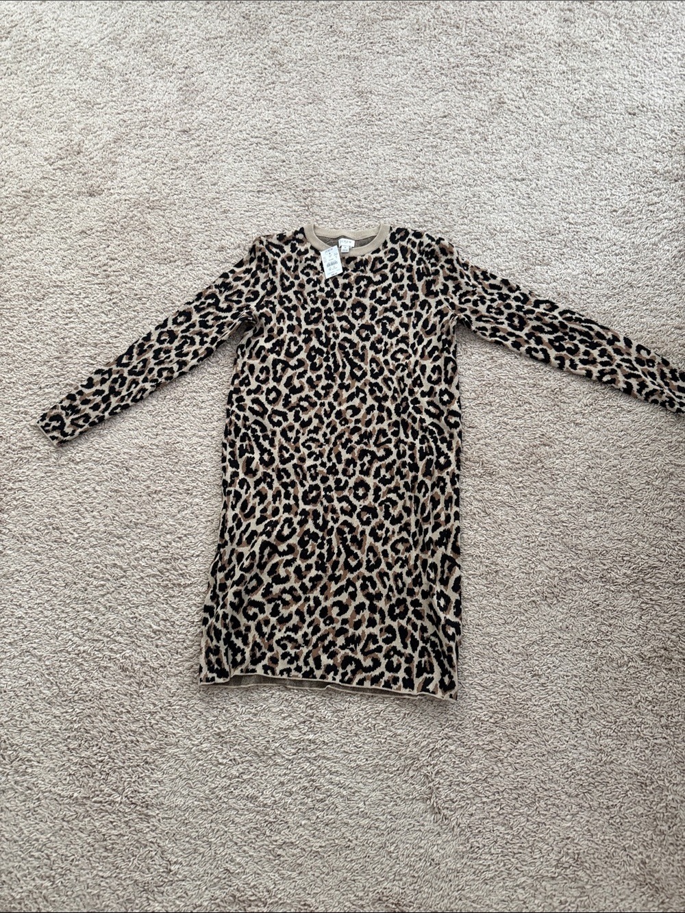JCrew Animal Print Sweater Dress